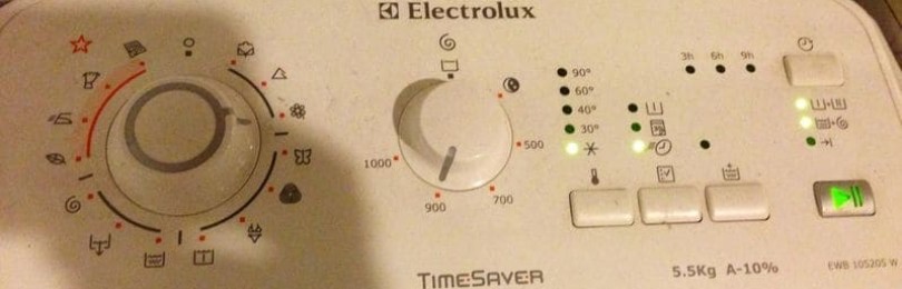 Co znamenají ikony na pračce Electrolux?