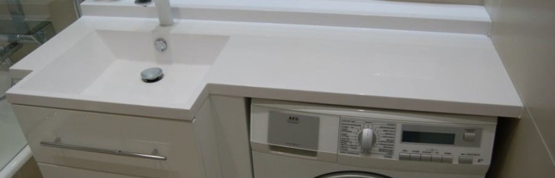 Skříňka s dřezem na pračku, její typy a modelové možnosti