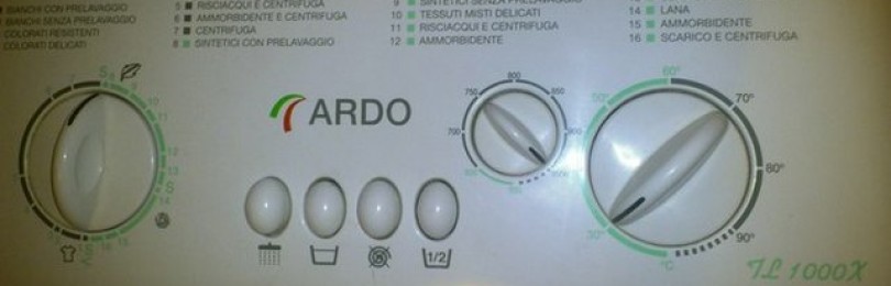 Prací režimy v pračce Ardo
