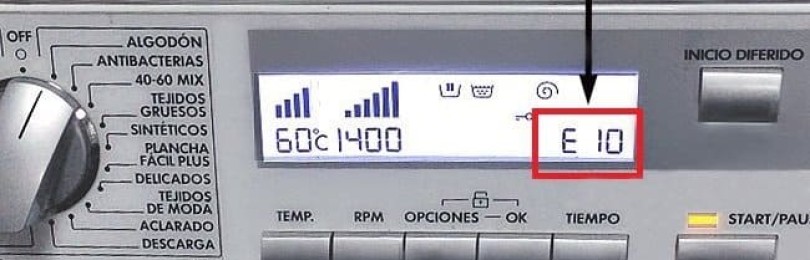 Jak resetovat chybu E10 na pračce Electrolux