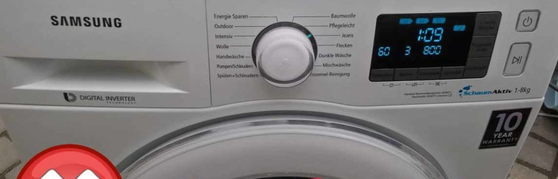 Chyba H1 na pračce Samsung - co dělat?