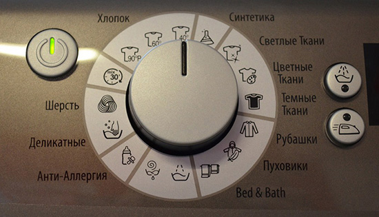 výběr mycího programu