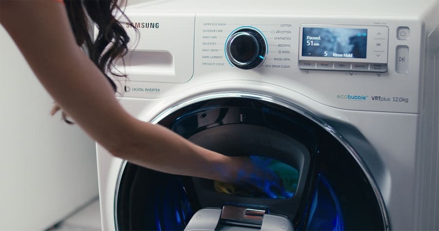 Jak začít prát v pračkách Samsung