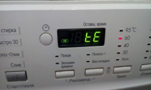 Chyba TE v pračce LG