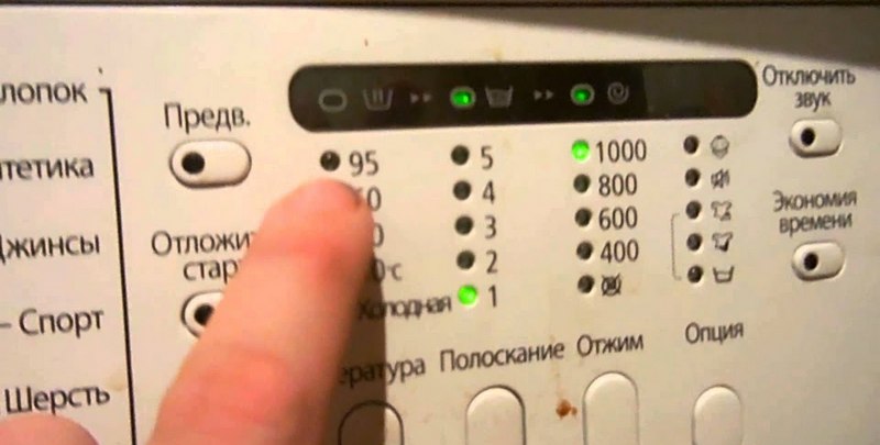 Režimy praní v pračce Samsung